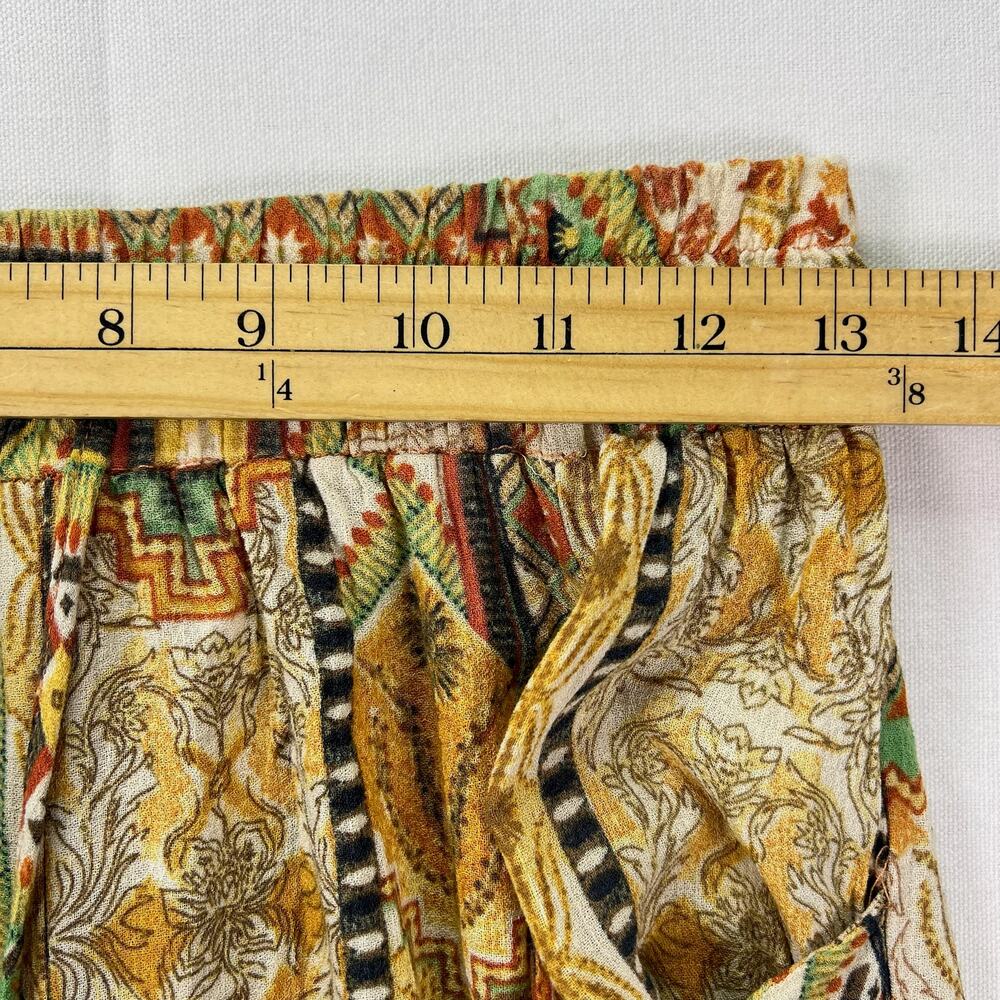 Rachel Zoe Boho Patchwork Harem Pants Womens S Viscose Elastic Tie Ankle Joggers - Picture 11 of 16
